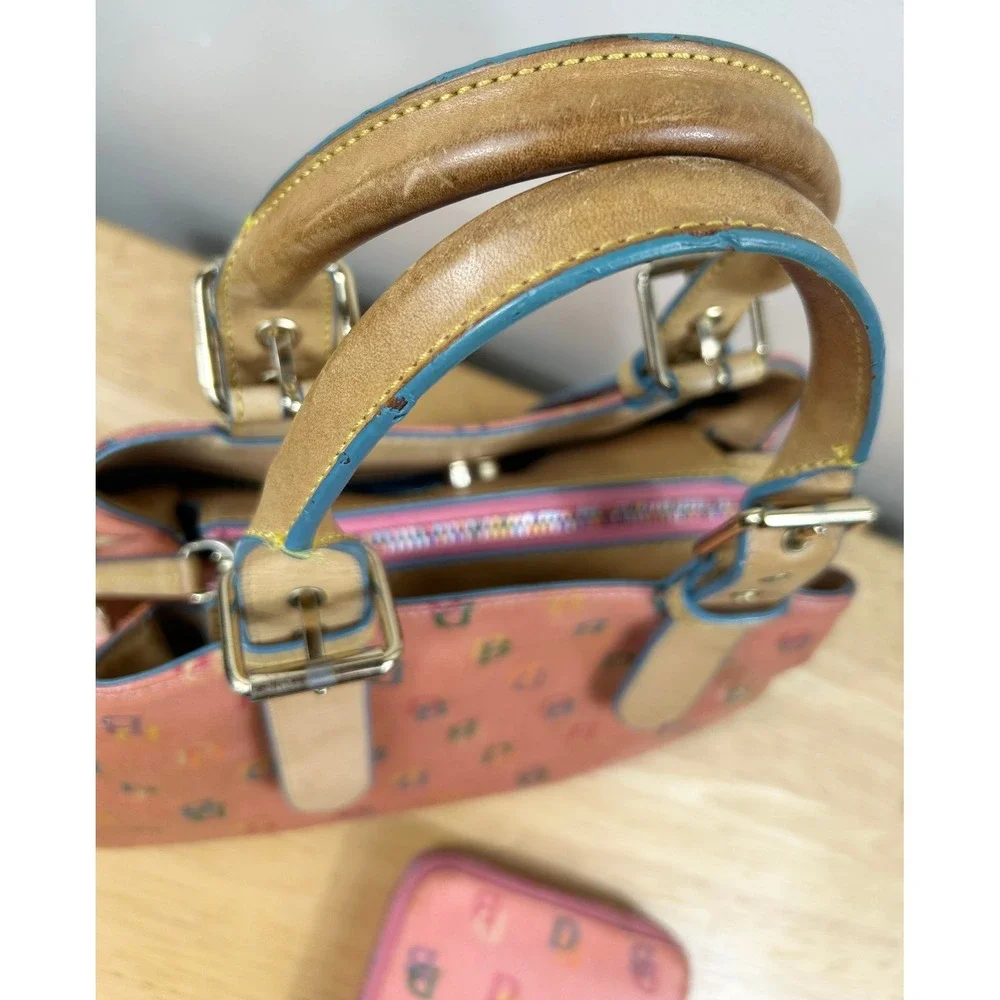 VTG Y2K Dooney & Bourke Satchel Wallet SET 